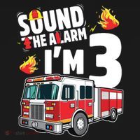 Kids Fire Truck 3rd Birthday Boy Firefighter 3 Year Old Mousepad thumb 1