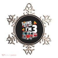 Kids Fire Truck 3rd Birthday Boy Firefighter 3 Year Old Ornament thumb 0