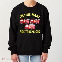 Kids Fire Truck 3rd Birthday Boy Firefighter 3 Three Women's Sweatshirt thumb 0