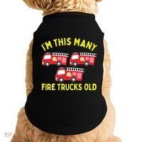 Kids Fire Truck 3rd Birthday Boy Firefighter 3 Three Doggie Tank thumb 0