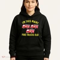 Kids Fire Truck 3rd Birthday Boy Firefighter 3 Three Hoodie thumb 5