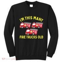 Kids Fire Truck 3rd Birthday Boy Firefighter 3 Three Sweatshirt thumb 0
