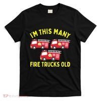 Kids Fire Truck 3rd Birthday Boy Firefighter 3 Three T-Shirt thumb 0