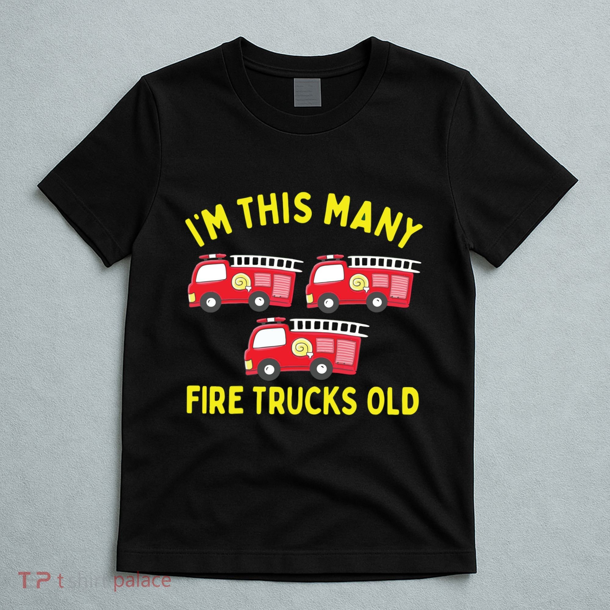 Kids Fire Truck 3rd Birthday Boy Firefighter 3 Three T-Shirt