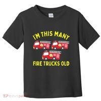 Kids Fire Truck 3rd Birthday Boy Firefighter 3 Three Toddler T-Shirt thumb 0