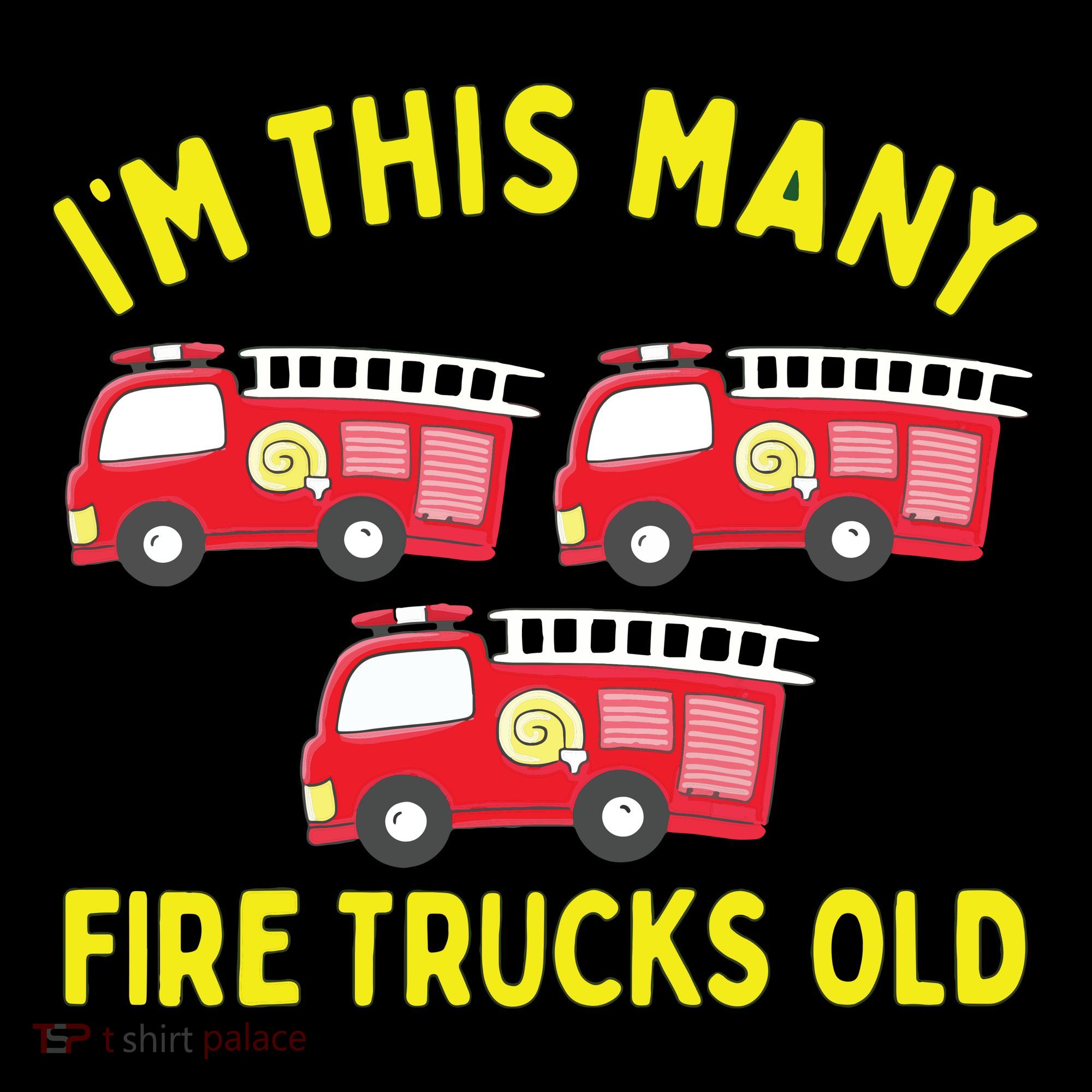 Kids Fire Truck 3rd Birthday Boy Firefighter 3 Three Women's T-Shirt