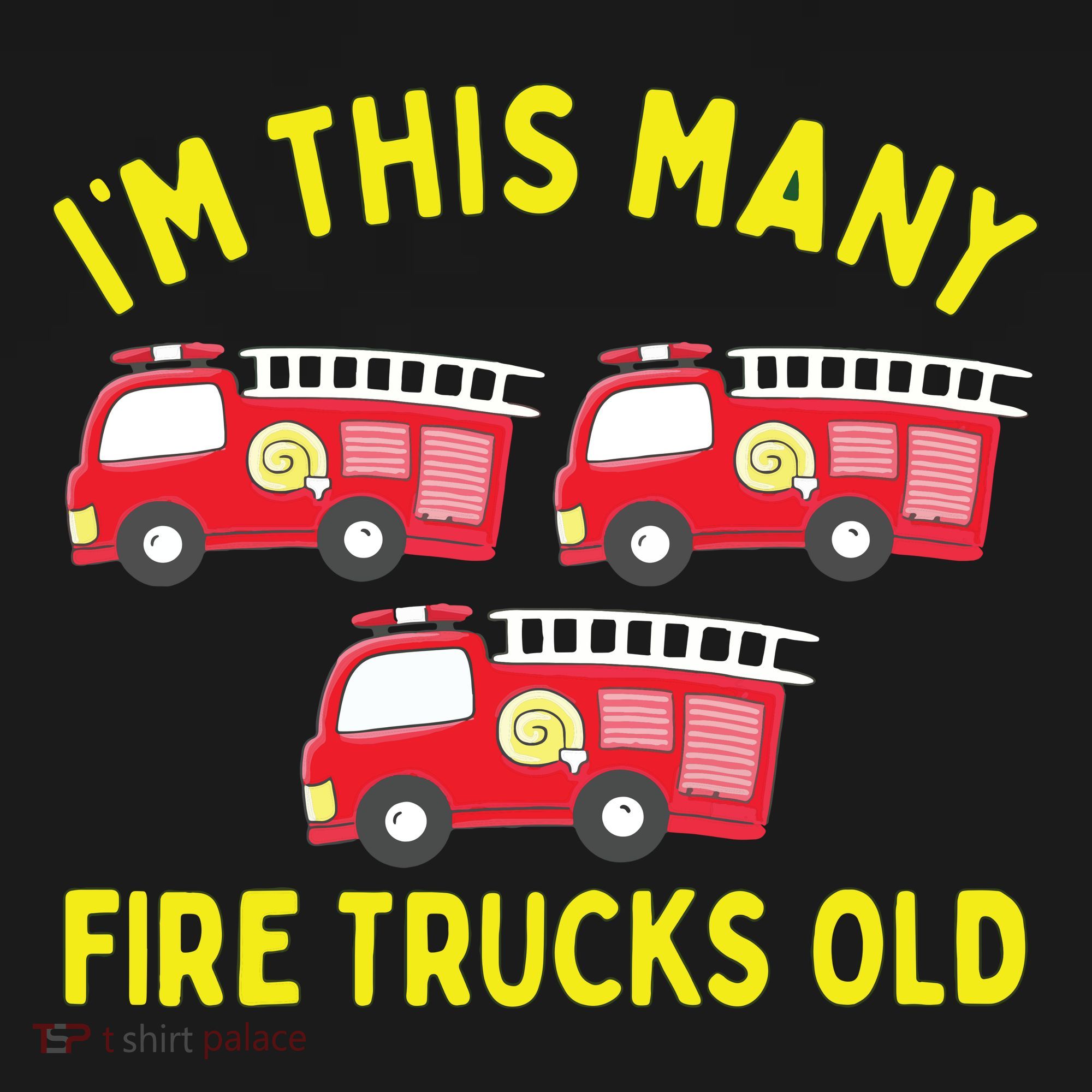 Kids Fire Truck 3rd Birthday Boy Firefighter 3 Three Kids Hoodie