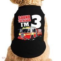 Kids Fire Truck 3rd Birthday Boy Firefighter Doggie Tank thumb 0
