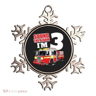 Kids Fire Truck 3rd Birthday Boy Firefighter Ornament