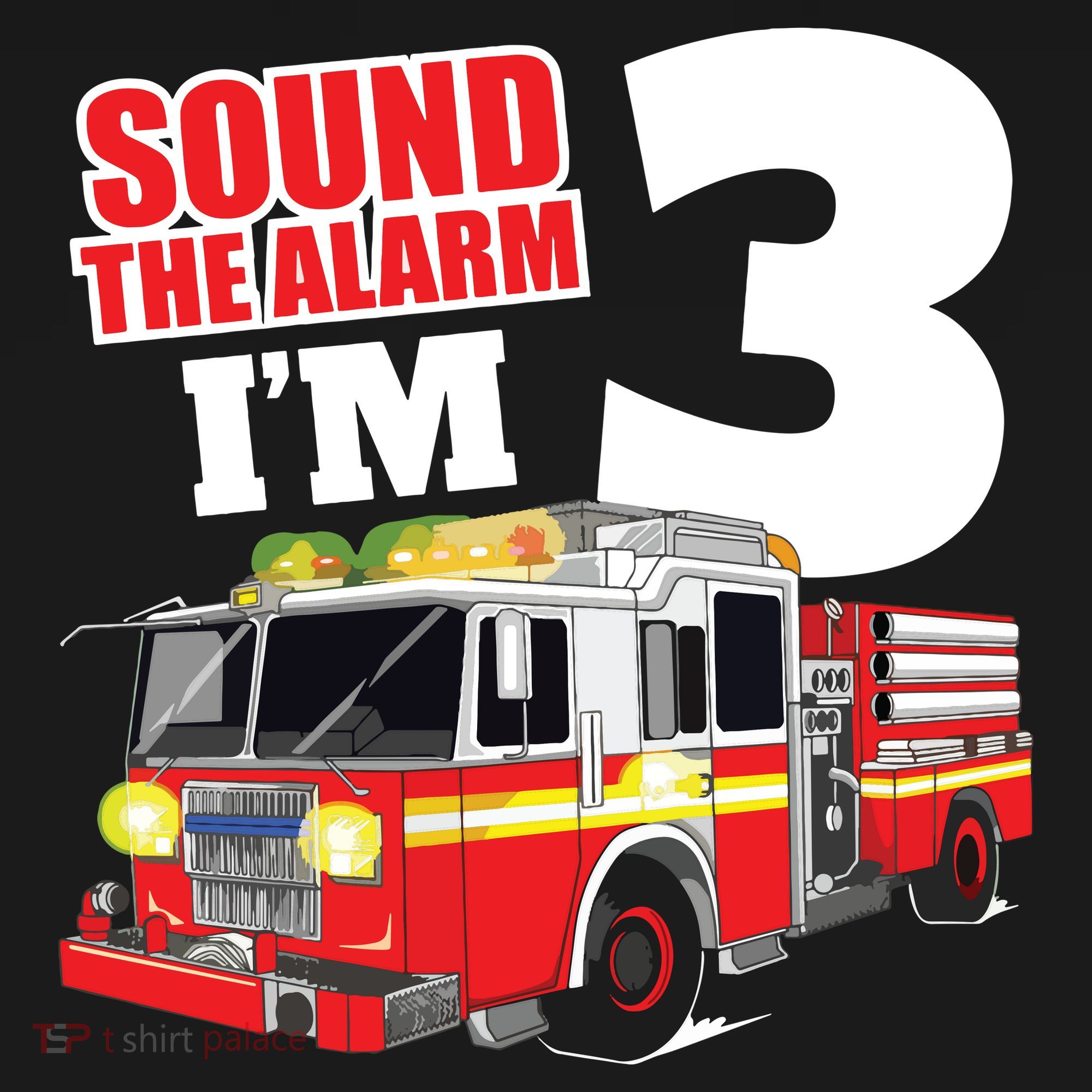 Kids Fire Truck 3rd Birthday Boy Firefighter Baby Bodysuit