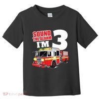 Kids Fire Truck 3rd Birthday Boy Firefighter Toddler T-Shirt thumb 0