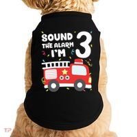 Kids Fire Truck 3rd Birthday Boy Firefighter 3 Year Old Doggie Tank thumb 0