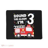 Kids Fire Truck 3rd Birthday Boy Firefighter 3 Year Old Mousepad thumb 0