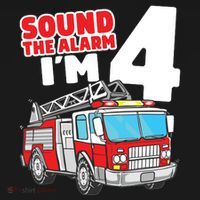 Kids Fire Truck 4 Year Old Firefighter Four 4th Birthday Boy Mousepad thumb 1