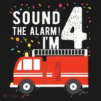 Kids Fire Truck 4th Birthday Boy 4 Year Old Firefighter USA-Made Doggie Bandana thumb 2