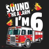 Kids Fire Truck 6th Birthday Boy Firefighter 6 Year Old Women's Sweatshirt thumb 2