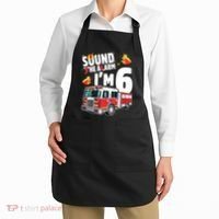 Kids Fire Truck 6th Birthday Boy Firefighter 6 Year Old Apron thumb 2