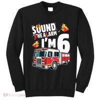 Kids Fire Truck 6th Birthday Boy Firefighter 6 Year Old Sweatshirt thumb 0