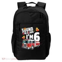 Kids Fire Truck 6th Birthday Boy Firefighter 6 Year Old Backpack thumb 0