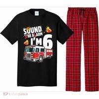Kids Fire Truck 6th Birthday Boy Firefighter 6 Year Old Pajama Set thumb 0