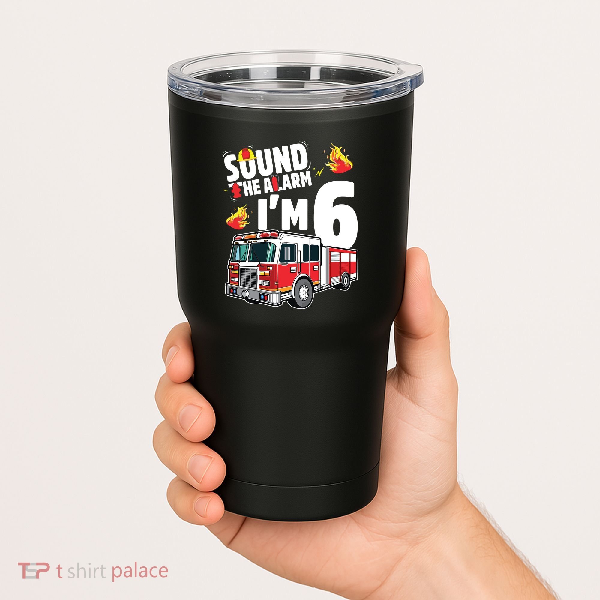 Kids Fire Truck 6th Birthday Boy Firefighter 6 Year Old Tumbler
