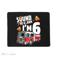 Kids Fire Truck 6th Birthday Boy Firefighter 6 Year Old Mousepad thumb 0