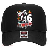 Kids Fire Truck 6th Birthday Boy Firefighter 6 Year Old Hat thumb 0