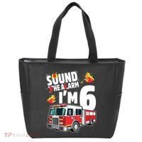 Kids Fire Truck 6th Birthday Boy Firefighter 6 Year Old Tote Bag thumb 0