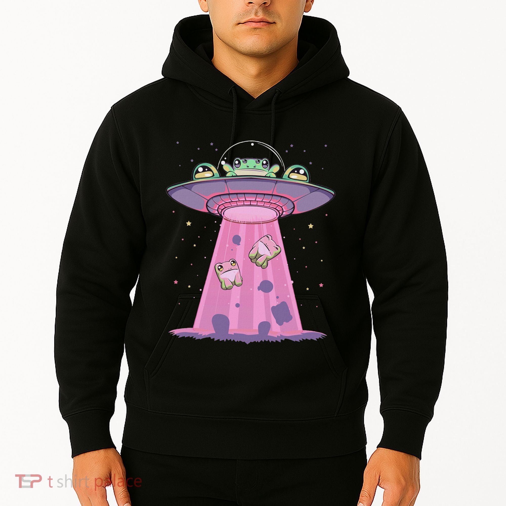 Kawaii Frogs Ufo Aliens Frog Hoodie