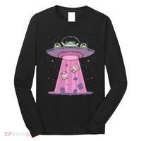 Kawaii Frogs Ufo Aliens Frog Long Sleeve Shirt thumb 0