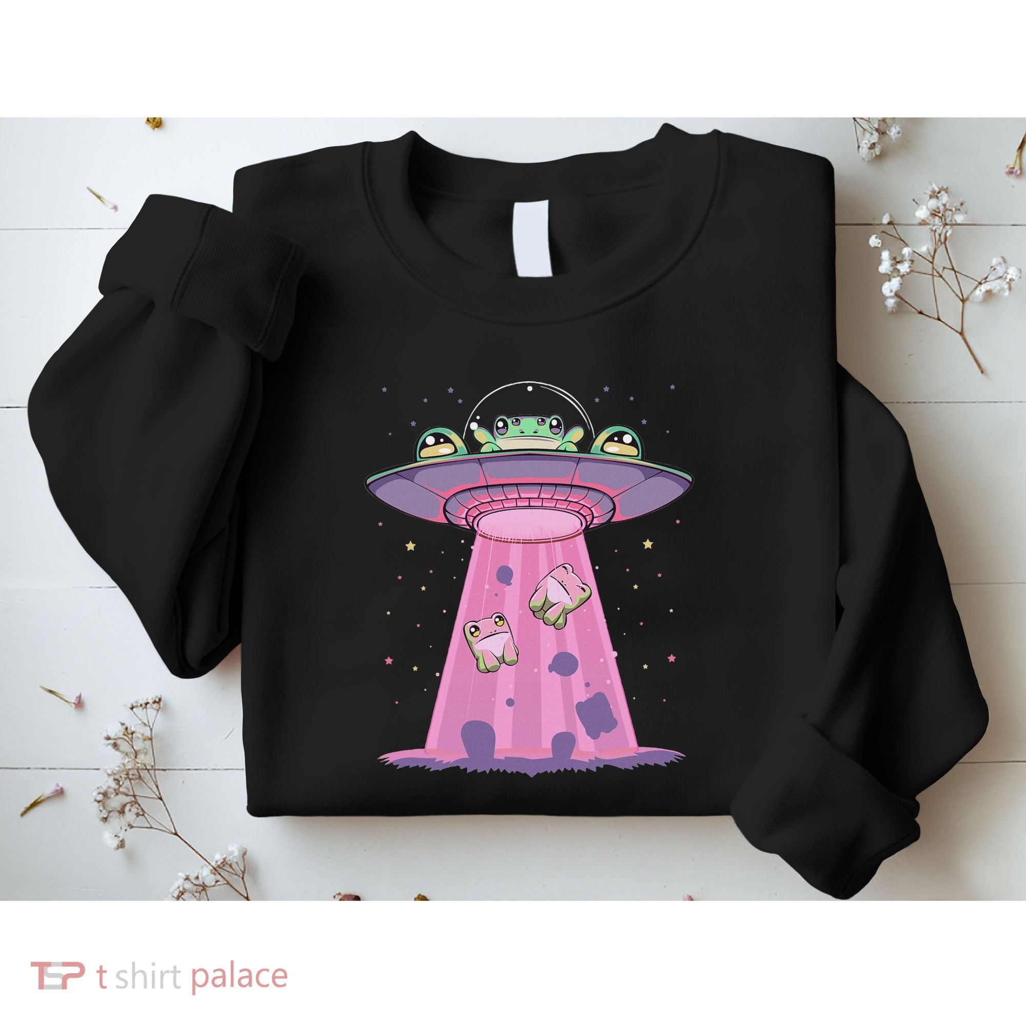 Kawaii Frogs Ufo Aliens Frog Sweatshirt