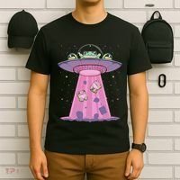Kawaii Frogs Ufo Aliens Frog T-Shirt thumb 6