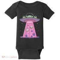 Kawaii Frogs Ufo Aliens Frog Baby Bodysuit thumb 0