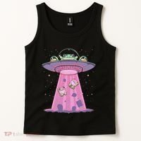 Kawaii Frogs Ufo Aliens Frog Tank Top thumb 2