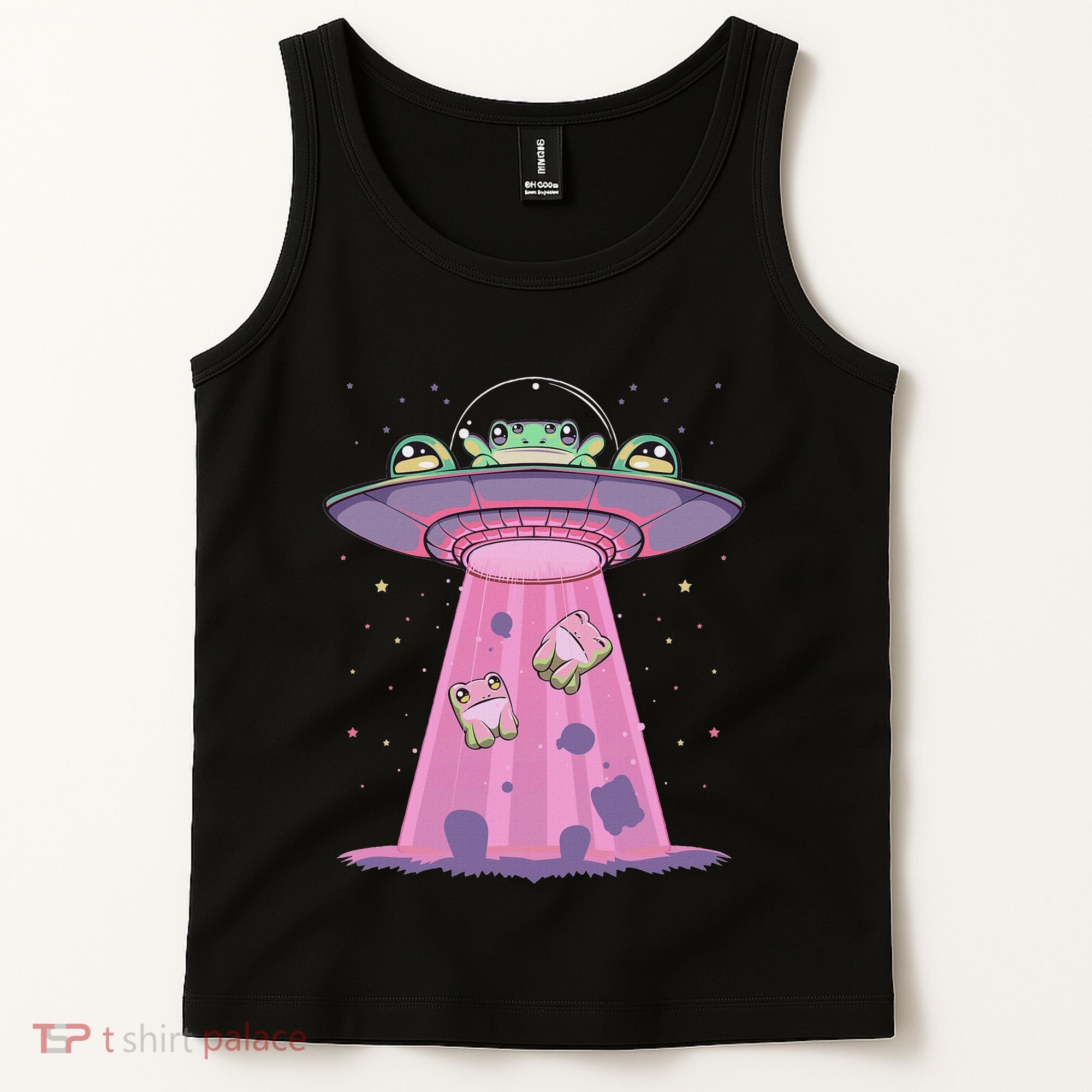 Kawaii Frogs Ufo Aliens Frog Tank Top