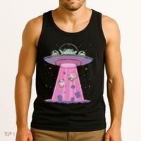 Kawaii Frogs Ufo Aliens Frog Tank Top thumb 3