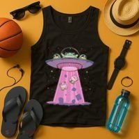 Kawaii Frogs Ufo Aliens Frog Tank Top thumb 4