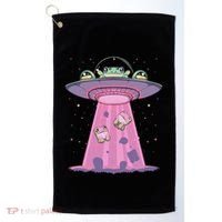 Kawaii Frogs Ufo Aliens Frog Golf Towel thumb 0