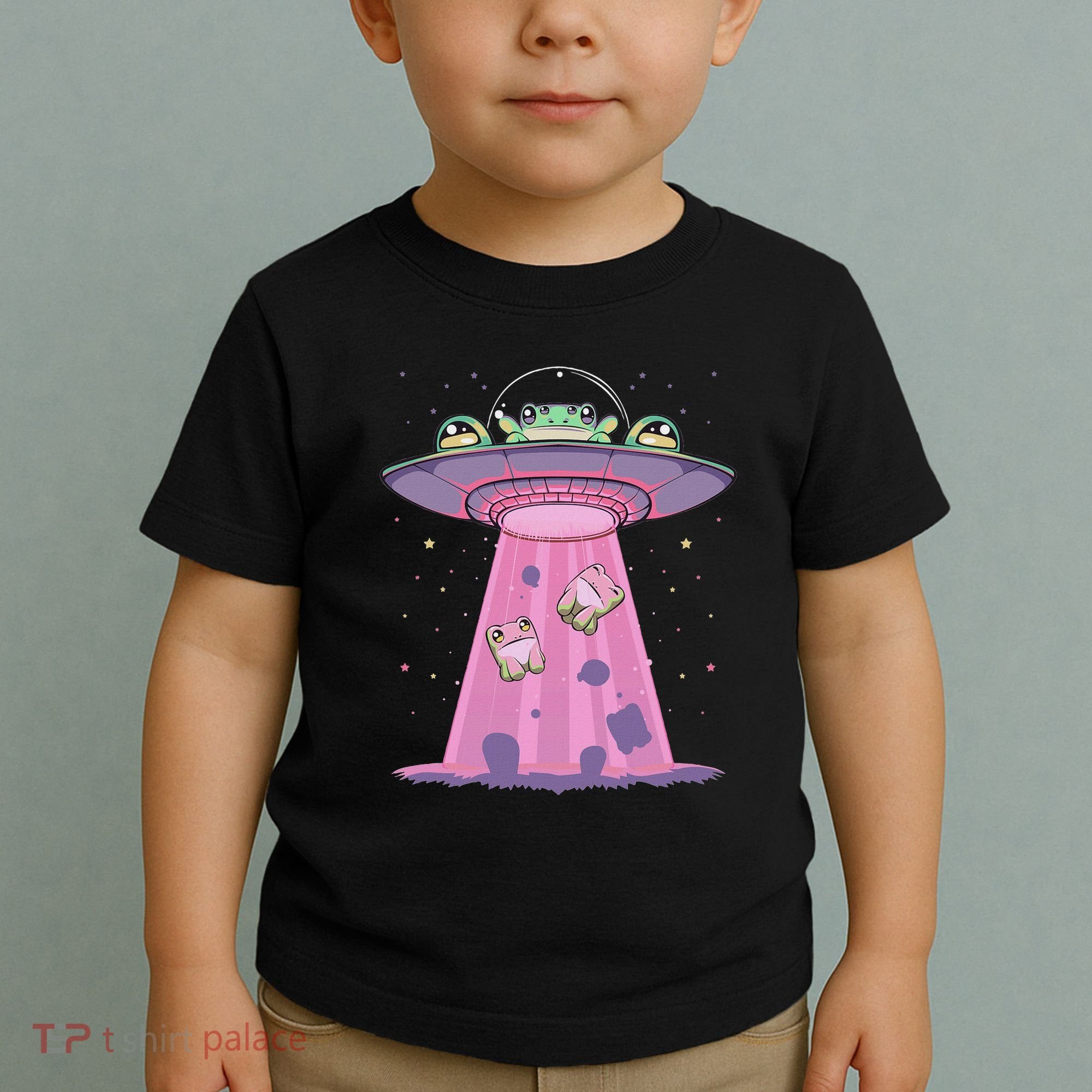 Kawaii Frogs Ufo Aliens Frog Toddler T-Shirt