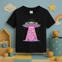 Kawaii Frogs Ufo Aliens Frog Toddler T-Shirt thumb 3