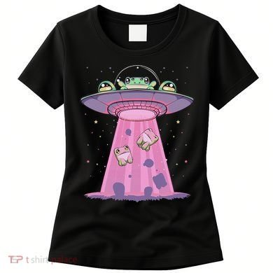 Kawaii Frogs Ufo Aliens Frog Women's T-Shirt