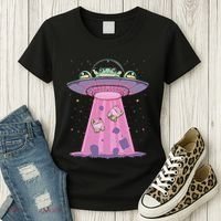 Kawaii Frogs Ufo Aliens Frog Women's T-Shirt thumb 3