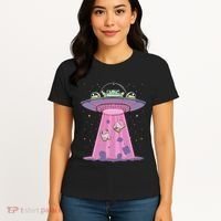 Kawaii Frogs Ufo Aliens Frog Women's T-Shirt thumb 4