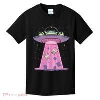 Kawaii Frogs Ufo Aliens Frog Kids T-Shirt thumb 0