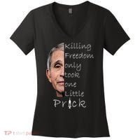 Killing Freedom Vaccine Dr Fauci Women's V-Neck T-Shirt thumb 0