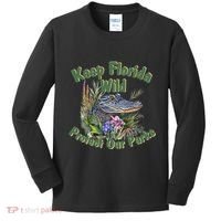 Keep Florida Wild Protect Florida Parks Kids Long Sleeve Shirt thumb 0