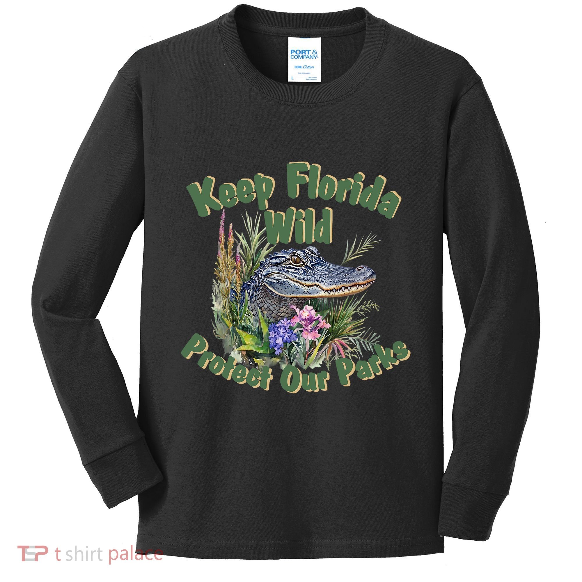 Keep Florida Wild Protect Florida Parks Kids Long Sleeve Shirt