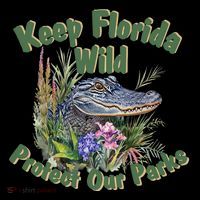Keep Florida Wild Protect Florida Parks Kids Long Sleeve Shirt thumb 2
