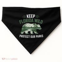 Keep Florida Wild Protect Our Parks Wildlife USA-Made Doggie Bandana thumb 0