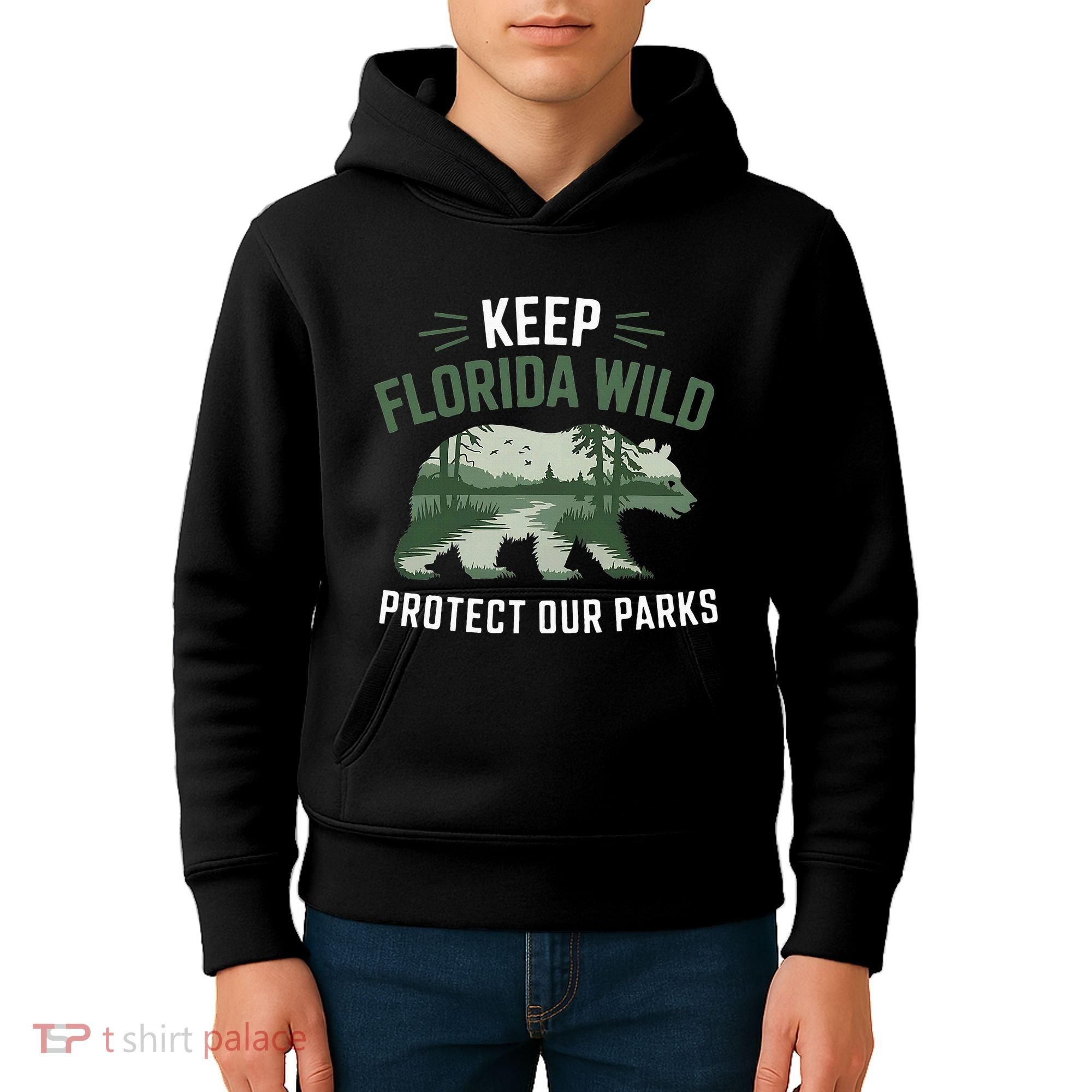 Keep Florida Wild Protect Our Parks Wildlife Kids Hoodie